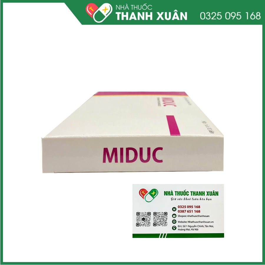Miduc điều trị nhiễm nấm âm đạo, nấm da hoặc nấm toàn thân